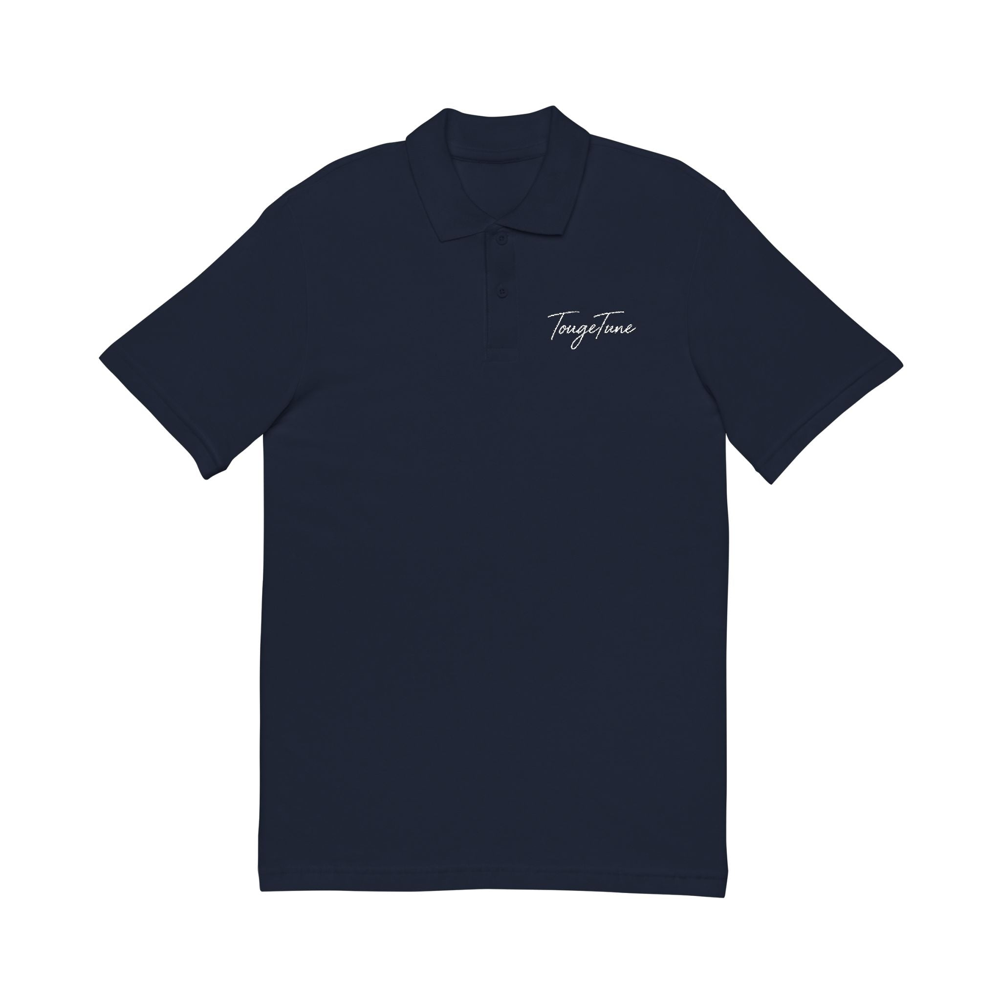 Embroidered Polo Shirt — Minimal Script Chest Logo