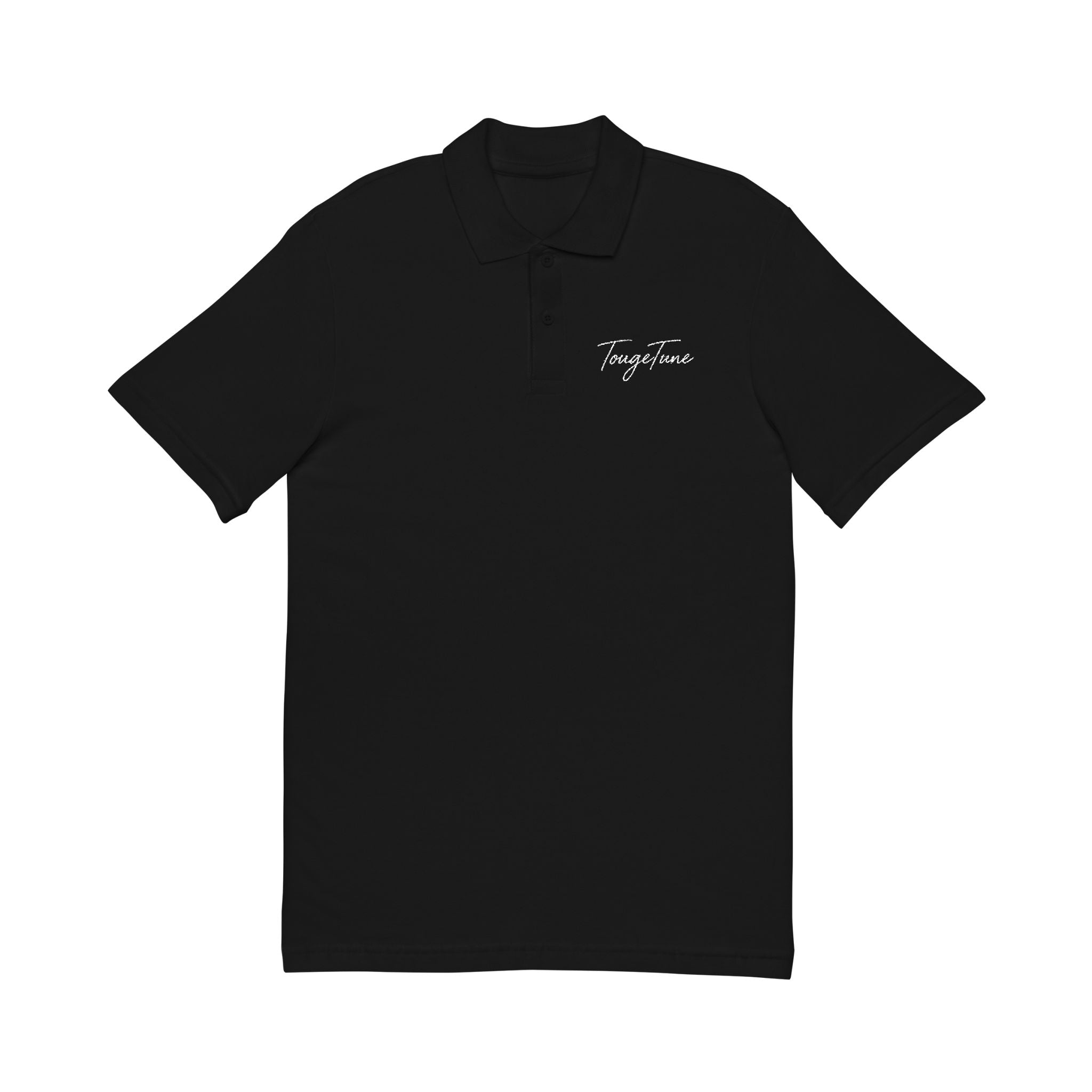 Embroidered Polo Shirt — Minimal Script Chest Logo