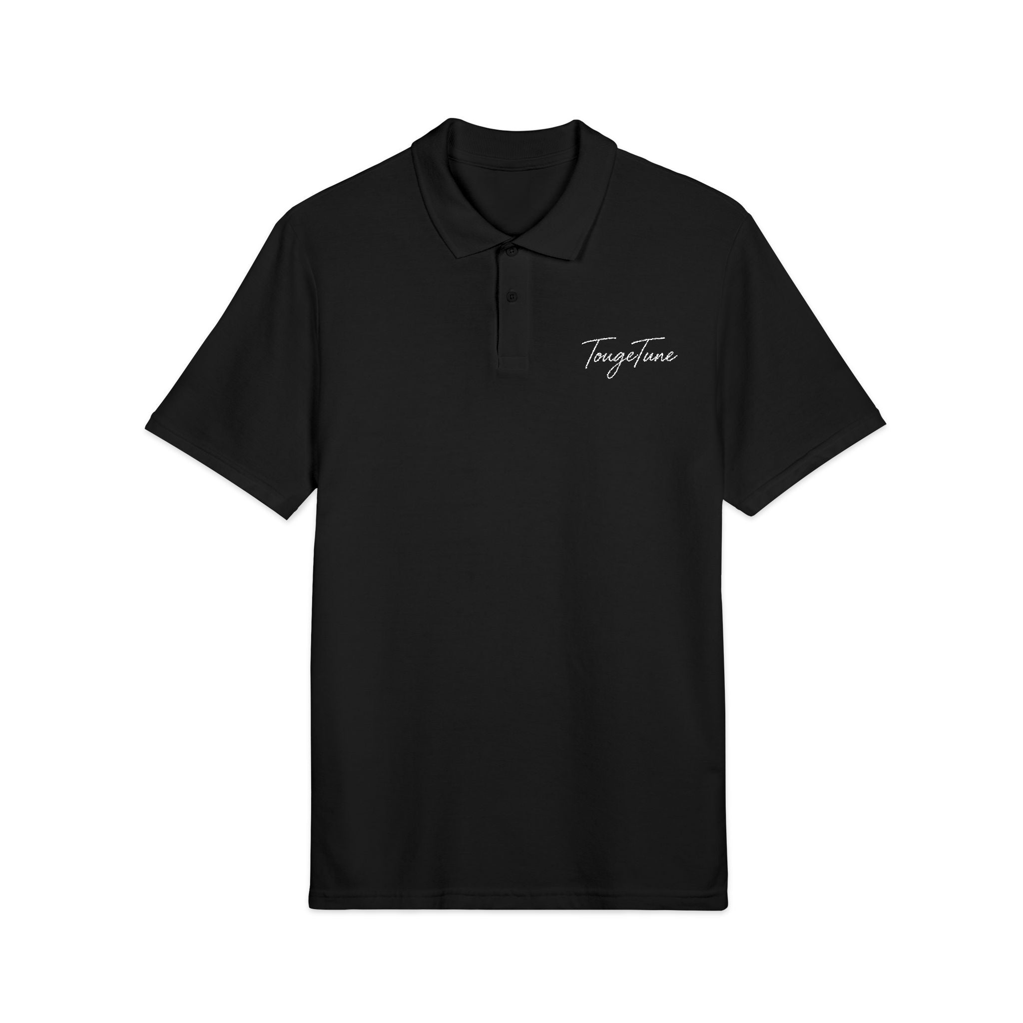 Embroidered Polo Shirt — Minimal Script Chest Logo